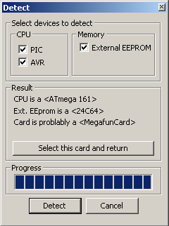 Card detection window